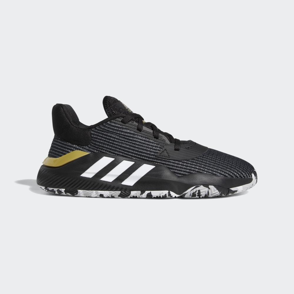 Adidasi Baschet Adidas Pro Bounce 2019 Josi Barbati Romania - Negrii/Albi/Aurii Metal EF0469